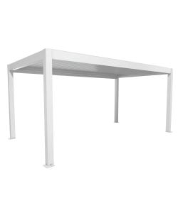 Biohort Pergola in Metallo Bianco 5,5x3m con Copertura a Lamelle