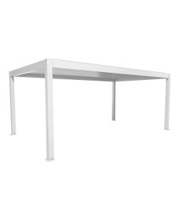 Biohort Pergola in Metallo Bianco 608x367,5 cm con Copertura Sandwich