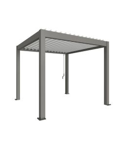 Biohort Pergola in Metallo 312x312 cm Grigio Quarzo e Bianco