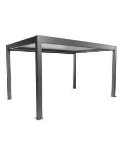 Biohort Pergola Grigio Quarzo/Bianco 460x312 cm con Lamelle Isolanti