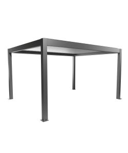 Biohort Pergola in Metallo 4,5x3,5m Grigio Quarzo/Argento Moderna