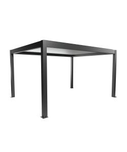 Biohort Pergola Metallo Grigio Scuro/Argento 4,6x3,7m con Lamelle Sandwich