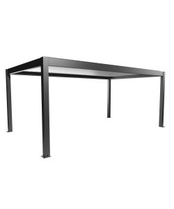 Biohort Pergola in metallo grigio scuro con copertura argento 6x3,5 m