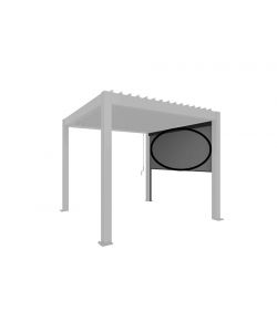 BIOHORT Tenda Parasole ZIP a Caduta Grigio Scuro 235 x 272 cm per Pergola