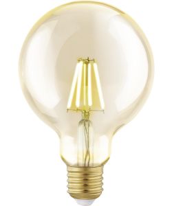 Lampadina LED Globo Vintage Ambra E27 4W diam. 9,5 cm