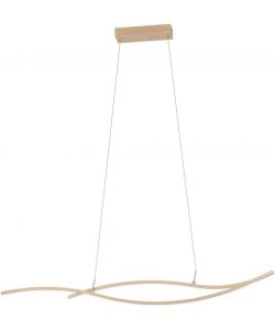 Eglo Lampadario LED Sospensione 140 cm Effetto Legno Luce Bianca Neutra