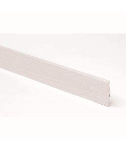 Battiscopa in MDF rovere bianco 5,8 cm x 240 cm - Finitura elegante e discreta