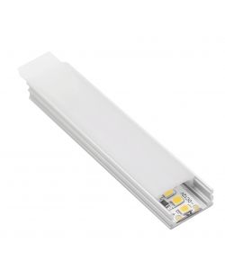 Profilo alluminio LED con cover opale 2m H8mm per illuminazione discreta