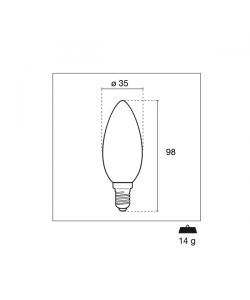 Century Lampadina LED Incanto Saten Oliva E14 4W 4000K 470Lm 35mm