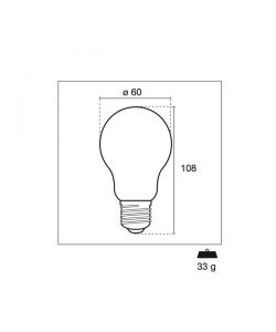 Lampadina LED Incanto Saten Goccia E27 8W 4000K 1055Lm 60mm