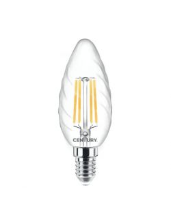 Century Italia Lampada LED E14 Tortiglione Clear 6W 2700K 806Lm
