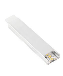 Century Profilo alluminio LED 2m con cover opale per strisce LED