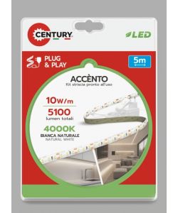 Century Italia Strip LED Accento 5m 10W 4000K Flessibile IP20