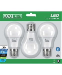 Lampada Classica Led  ECOLIGHT Goccia A60 - 9W