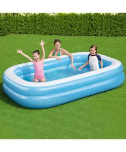 Bestway Piscina Gonfiabile Rettangolare 262x175x51 cm Blu e Bianca