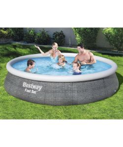 Bestway Set Piscina Gonfiabile Fast con Pompa 396x84 cm