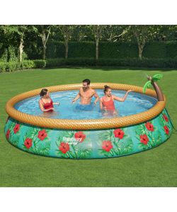 Bestway Fast Set Piscina Gonfiabile Paradise Palms 457x84 cm