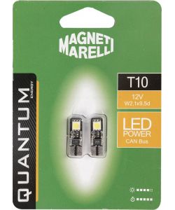Magneti Marelli T10 coppia di lampadine auto LED 2SMD 12V attacco W2,1X9,5d