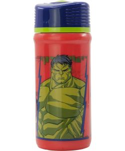 Borraccia 390 ml con chiusura antigoccia in plastica per bambini Avengers