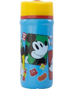 Borraccia 390 ml con chiusura antigoccia in plastica per bambini Mickey Mouse