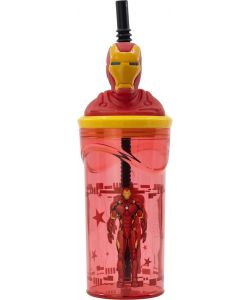 Borraccia per bambini in plastica Iron Man 360 ml