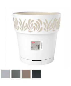 Vaso Gaia Tondo Ris.Acqua Bianco 25 H 25 Stefanpl