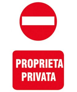 Cartello Propriet Privata in Polipropilene 20x30 cm