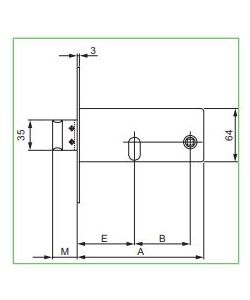 SERRATURA OMEC PER FASCE 380 60 mm