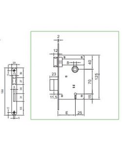 Serratura STV Patent piccola 45 mm