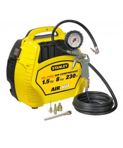 Compressore Stanley 1,5Hp 1100W 8Bar 116Psi con Accessori