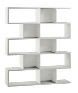 Libreria Modulare H178 L150 Kit Ossido Bianco Ossido Bianco 180X150X38 Cm