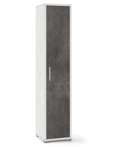 Colonna 1 Anta H182 L38 Kit Ossido Bianco Ossido Nero 182X39X41 Cm