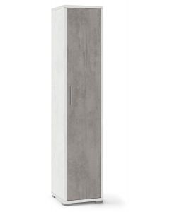 Mobile colonna 1 anta 182 x 39 x 41 cm Ossido Bianco-Cemento