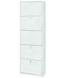 Scarpiera 5 Ante 190 x 63 x 29 cm Ossido Bianco