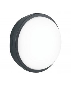 Plafoniera Ever led tonda antracite da esterno 22,1 cm