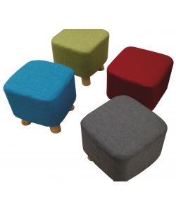 Pouf Sgabello in Tessuto Verde