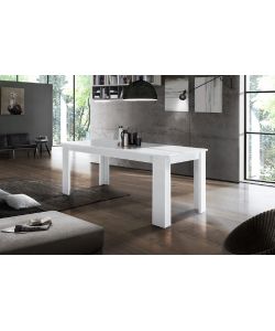 Tavolo Jesi 160 Allungabile Design Moderno Bianco Lucido