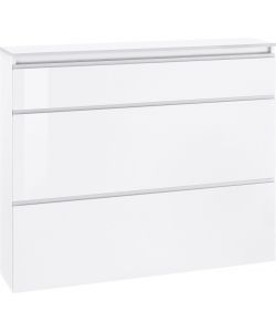 Scarpiera Magic Moderna 2 Ante Battente 1 Antina Ribalta Bianco Laccato 120Cm