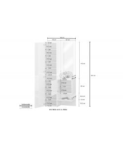 Armadio Multiuso Kompact Set 2 Pezzi Bianco Lucido