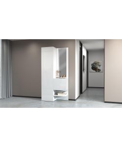 Armadio Multiuso Kompact Set 2 Pezzi Bianco Lucido