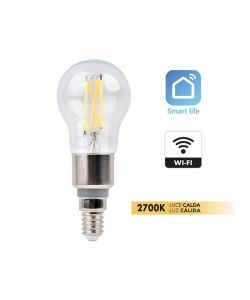 Lampadina mini sfera led p45 filam sm wifi 75w 2700k dim