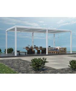 Pergola bioclimatica Calicantus Twin Bianca 7,8 x 4 x H 2,5 m