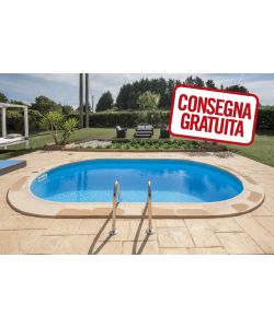 Piscina Ovale Lamiera Laccata 500 x 300 x 150 h cm