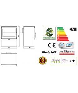 Stufa a legna Vera Panadero 7,1 KW