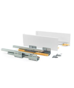 Emuca Kit cassetto per cucina Concept, altezza 105 mm, prof. 450 mm, Grigio antracite