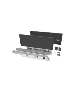 Emuca Cassetto esterno Vertex 40 kg altezza 131 mm, profondit 450mm, Grigio antracite, Acciaio 1 UN