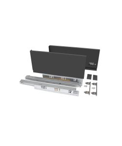 Emuca Cassetto esterno Vertex 40 kg altezza 178 mm, profondit 450mm, Grigio antracite, Acciaio 1 UN