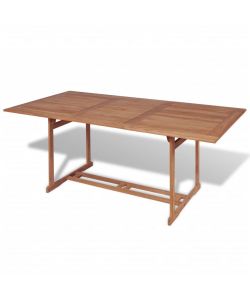 Tavolo da Giardino 180x90x75 cm in Massello di Teak 43034