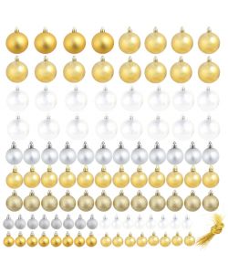 Palline di Natale 100 pz Argento/Oro