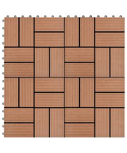 Piastrelle per Decking in WPC 11 pz 30x30cm 1mq Marrone